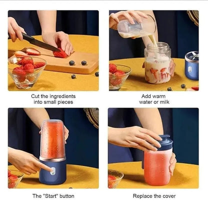 Rechargable Blue Juicer Blender for Home &amp; Travel